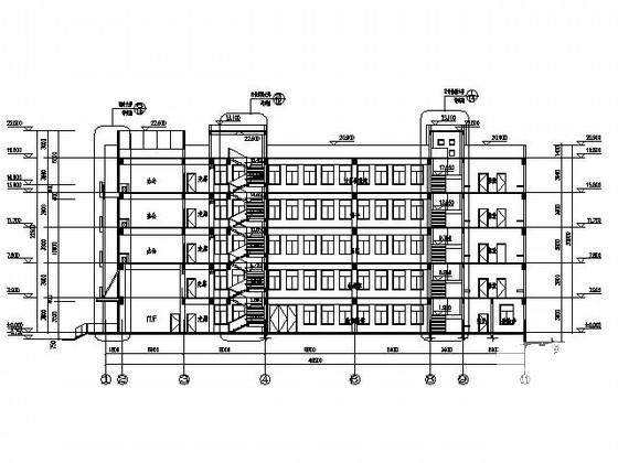 学院5层实训楼建筑施工CAD图纸 - 2