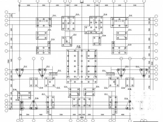 17层剪力墙结构顶层复式住宅楼结构CAD施工图纸（预应力管桩） - 1