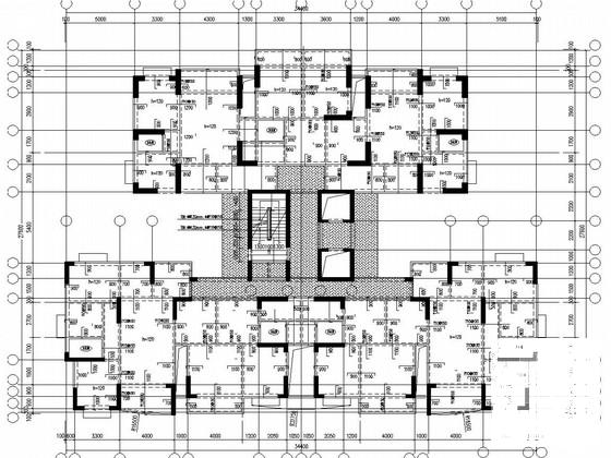 17层剪力墙结构顶层复式住宅楼结构CAD施工图纸（预应力管桩） - 2