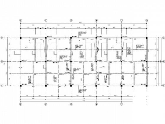 地上两层商业楼框架结构CAD施工图纸(基础平面图) - 3