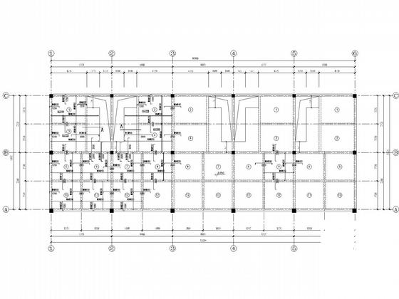 地上两层商业楼框架结构CAD施工图纸(基础平面图) - 4