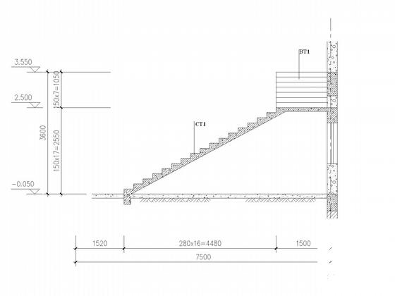 地上两层商业楼框架结构CAD施工图纸(基础平面图) - 5