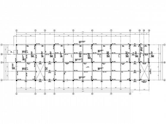 地下1层地上两层商业楼框架结构CAD施工图纸(基础平面图) - 1