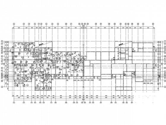 23层剪力墙住宅楼结构CAD施工图纸（筏形基础,桩基础）(现浇钢筋混凝土) - 2