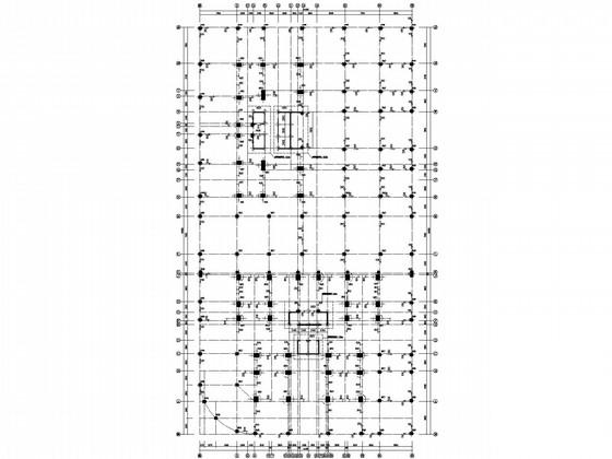 32层带两层裙房剪力墙住宅楼结构CAD施工图纸(平面布置图) - 1