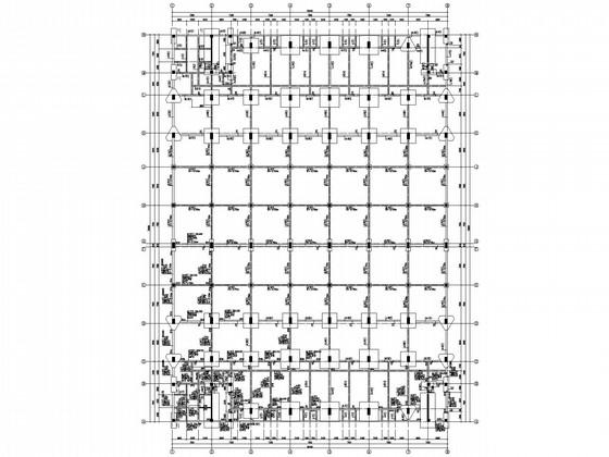 13层框架剪力墙宿舍楼结构CAD施工图纸（桩基础） - 1