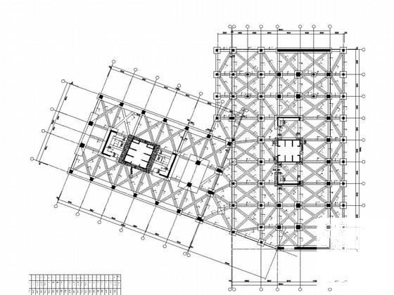 25层科技研发大厦地下室结构CAD施工图纸（桩基础） - 1