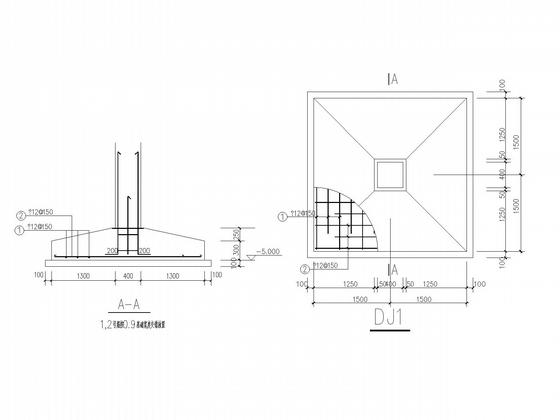 6层框架剪力墙住宅楼结构CAD施工图纸（筏型基础）(板配筋图) - 4