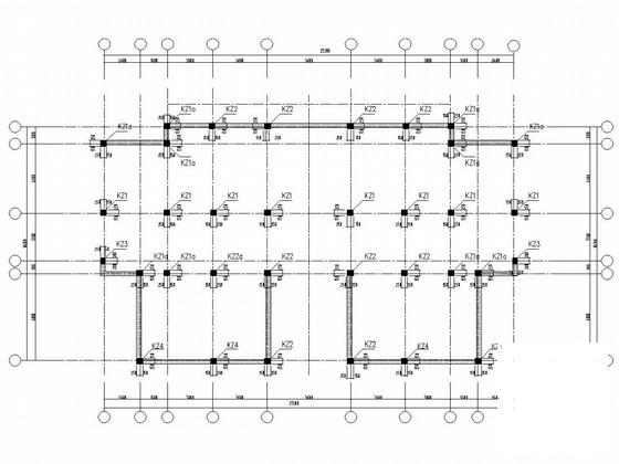 3层框架结构住宅楼结构CAD施工图纸（坡屋面） - 1