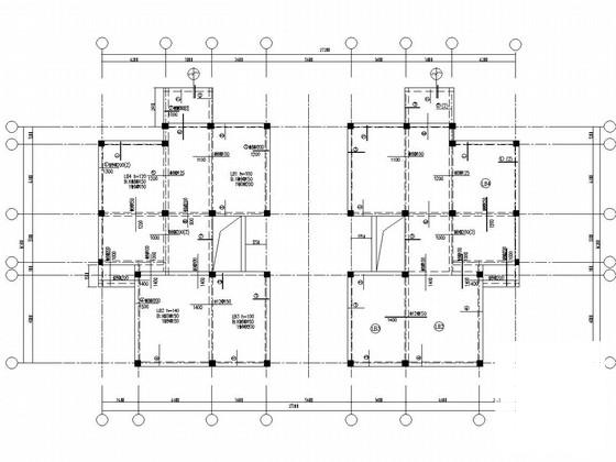 3层框架结构住宅楼结构CAD施工图纸（坡屋面） - 3