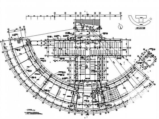 4层中学图书馆建筑CAD施工图纸（效果图纸） - 3