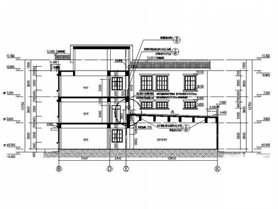 欧式风格3层幼儿园建筑设计CAD施工图纸 - 3