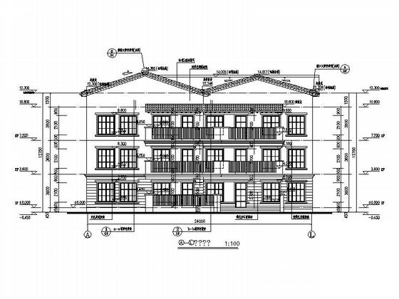 欧式风格3层幼儿园建筑设计CAD施工图纸 - 4
