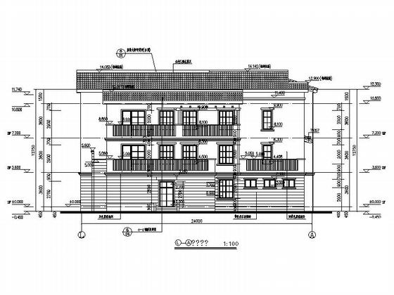欧式风格3层幼儿园建筑设计CAD施工图纸 - 5