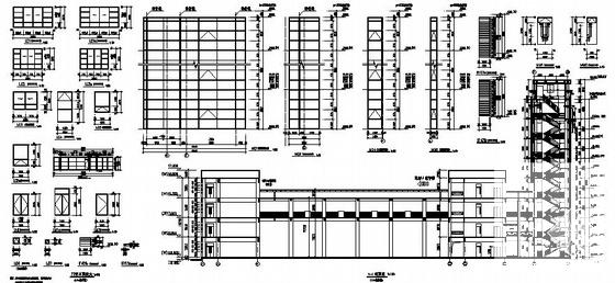 4层大学教学楼建筑CAD施工图纸(钢筋混凝土结构) - 2