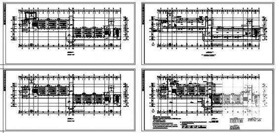4层大学教学楼建筑CAD施工图纸(钢筋混凝土结构) - 3