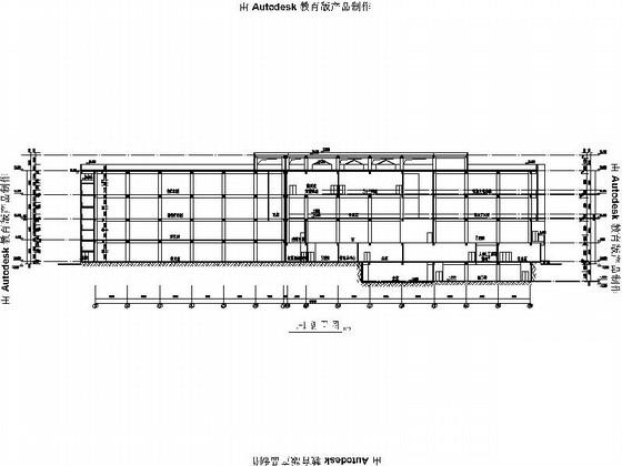 重点大学4层教学楼示范楼建筑施工CAD图纸(钢筋混凝土结构) - 2