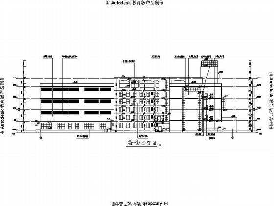 重点大学4层教学楼示范楼建筑施工CAD图纸(钢筋混凝土结构) - 4