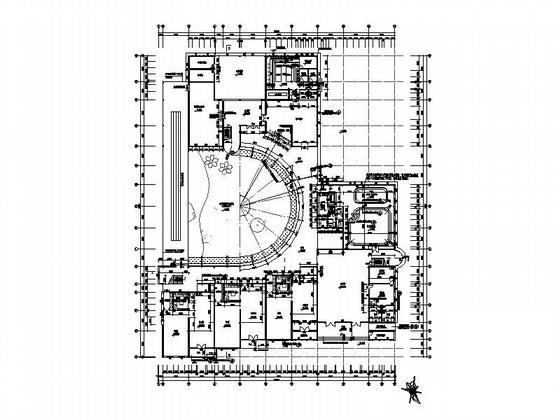 4层12班幼儿园建筑施工CAD图纸(非机动车停车位) - 3