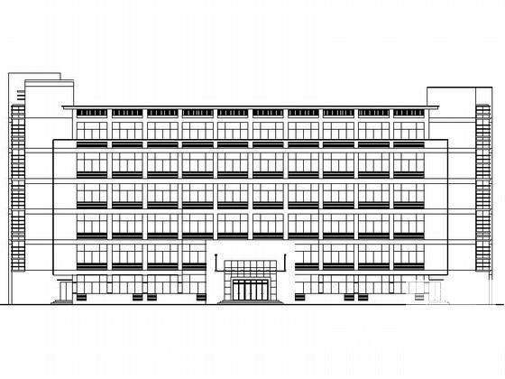 学校6层教学楼建筑施工CAD图纸(现代风格) - 1