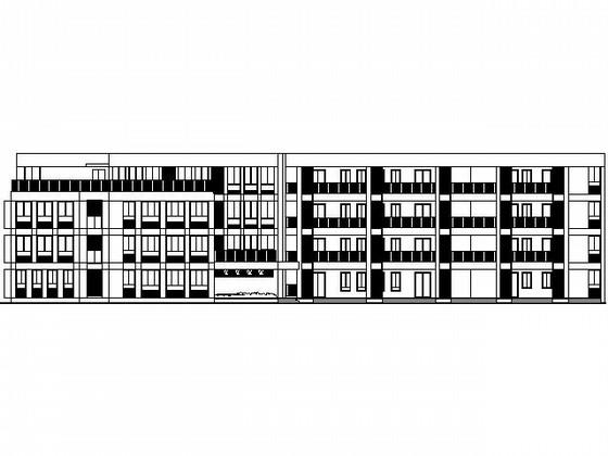 4层十二班幼儿园建筑施工CAD图纸 - 1