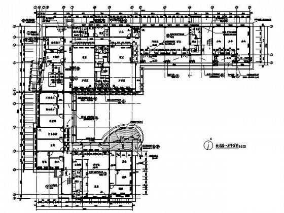 4层十二班幼儿园建筑施工CAD图纸 - 3