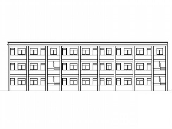 多层简洁初级中学教学楼及宿舍建筑施工CAD图纸 - 1