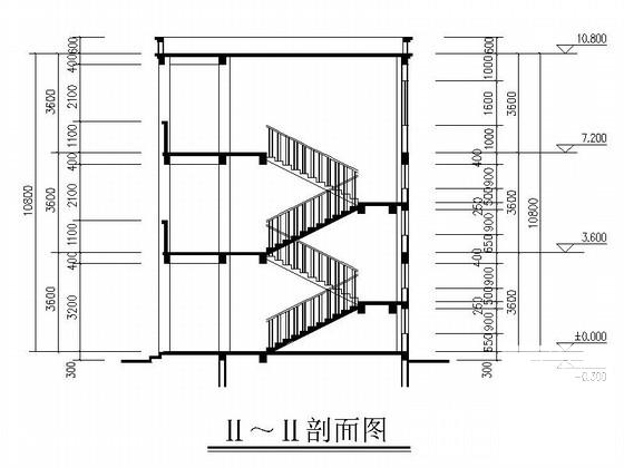 多层简洁初级中学教学楼及宿舍建筑施工CAD图纸 - 2