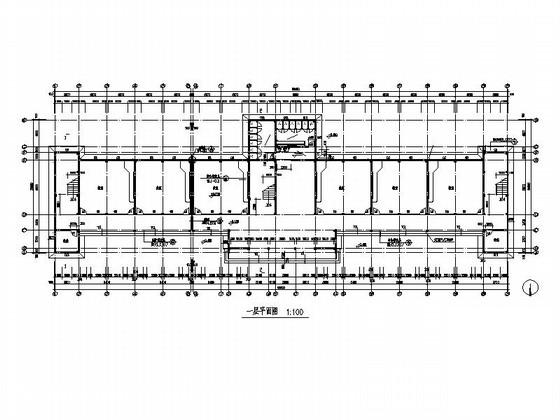 5层市级中学教学楼建筑施工CAD图纸 - 3