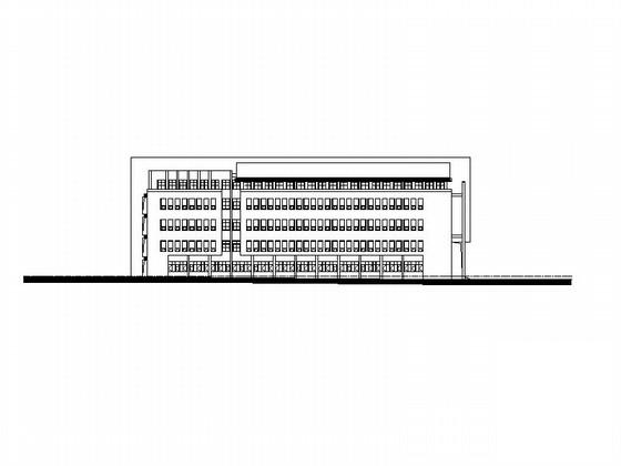 高层玻璃幕墙式大学公共教学楼建筑施工CAD图纸 - 1