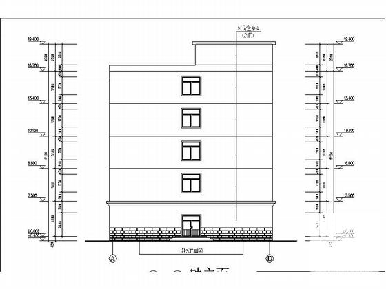 5层现代大学学生公寓建筑施工CAD图纸(钢筋混凝土) - 5