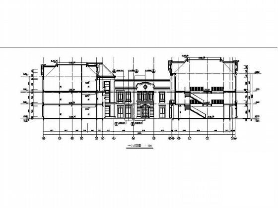 3层15班法式贵族幼儿园建筑施工CAD图纸 - 2