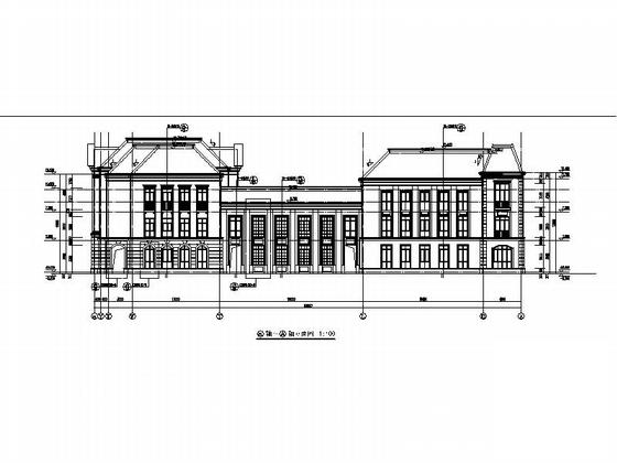 3层15班法式贵族幼儿园建筑施工CAD图纸 - 5