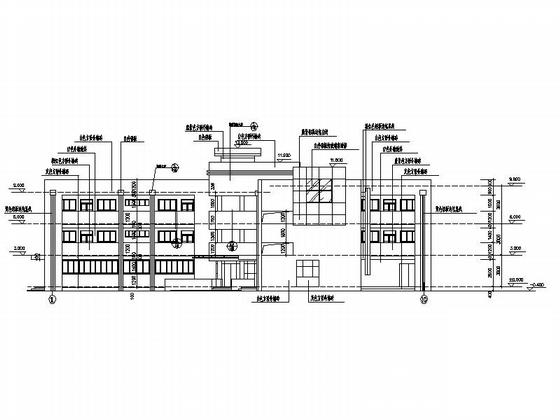六班3层现代风格幼儿园建筑施工CAD图纸(节点详图) - 4