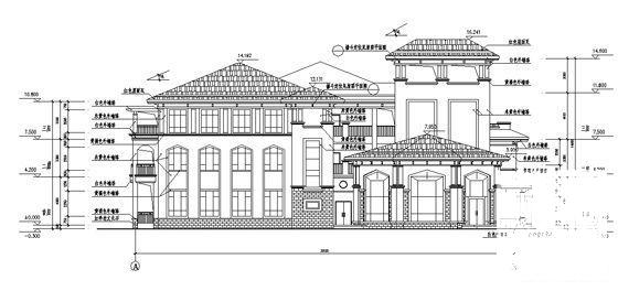 3层仿欧式小区配套幼儿园建筑施工套CAD图纸 - 4