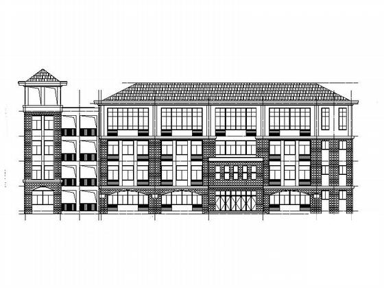 市级多层小学整套规划设计施工图（教学楼、风雨操场等2015年CAD图纸） - 4