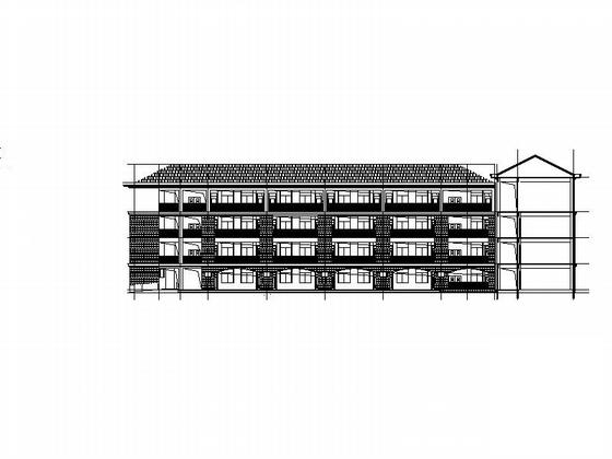 市级多层小学整套规划设计施工图（教学楼、风雨操场等2015年CAD图纸） - 5