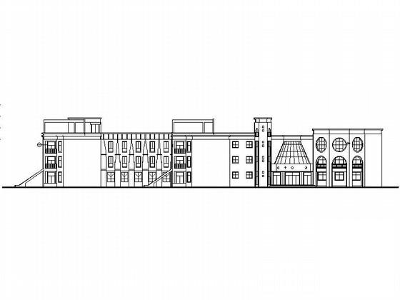 3层现代风格市级幼儿园教学楼设计CAD施工图纸 - 1