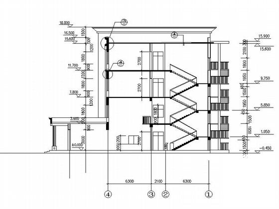 现代风格市级重点中学教学楼建筑设计CAD施工图纸 - 2