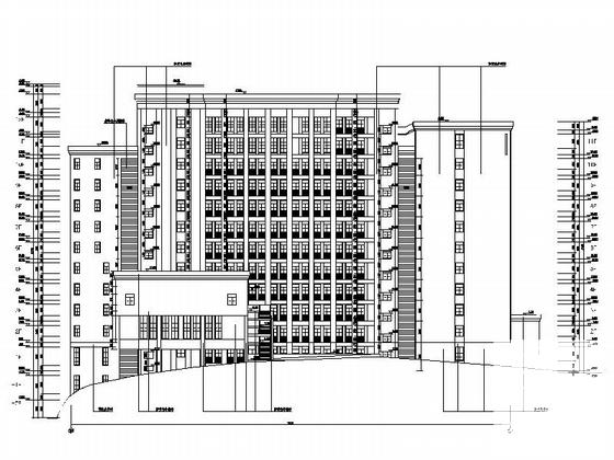 知名大学院系高层办公楼建筑施工CAD图纸(平面图) - 4