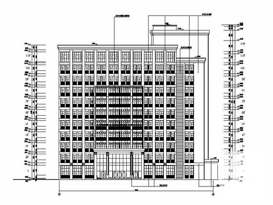 知名大学院系高层办公楼建筑施工CAD图纸(平面图) - 5