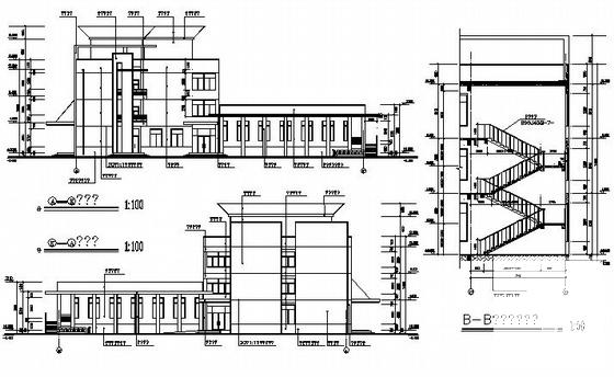 城市人民警察培训学校3层教学楼建筑施工CAD图纸(卫生间详图) - 2