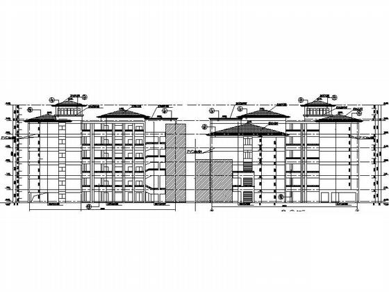 6层现代风格中学教学楼建筑施工CAD图纸 - 5