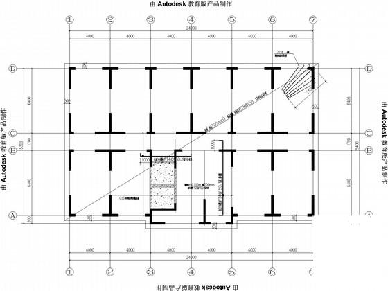 筏板基础公租房框架剪力墙结构CAD施工图纸 - 2