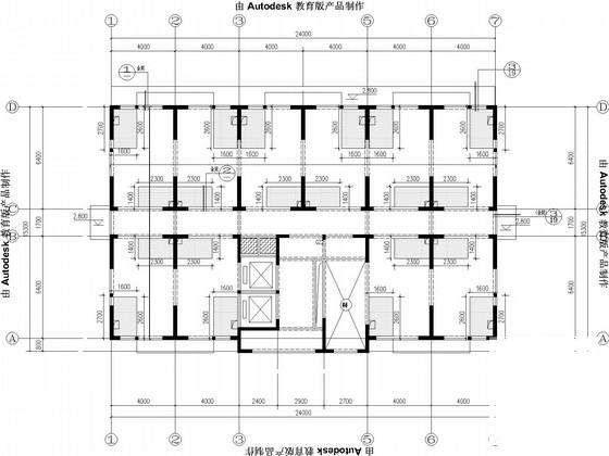 筏板基础公租房框架剪力墙结构CAD施工图纸 - 3