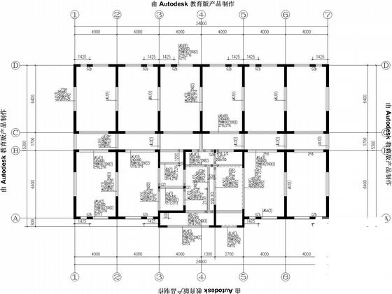 筏板基础公租房框架剪力墙结构CAD施工图纸 - 4