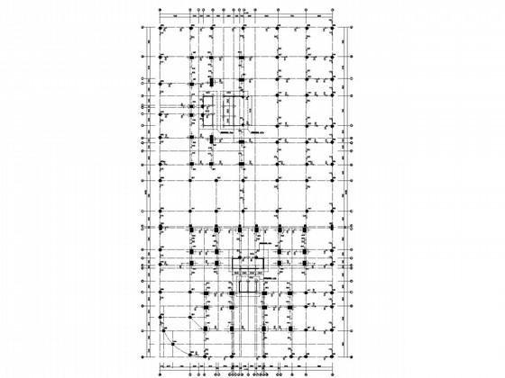 地下两层地上32层带裙房商住楼结构CAD施工图纸(空腹楼盖)(平面布置图) - 2