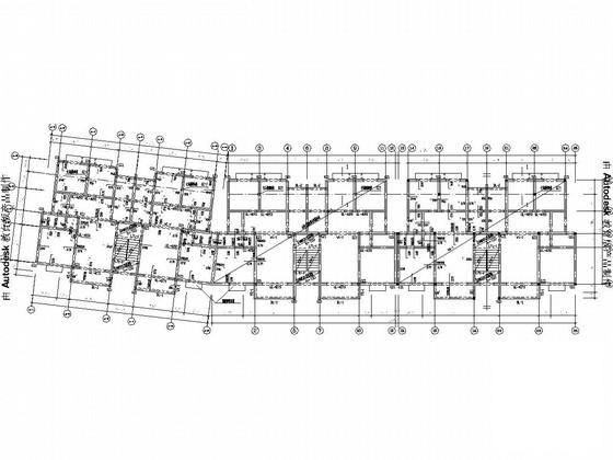 6层框架结构住宅楼结构CAD施工图纸（桩基础） - 1