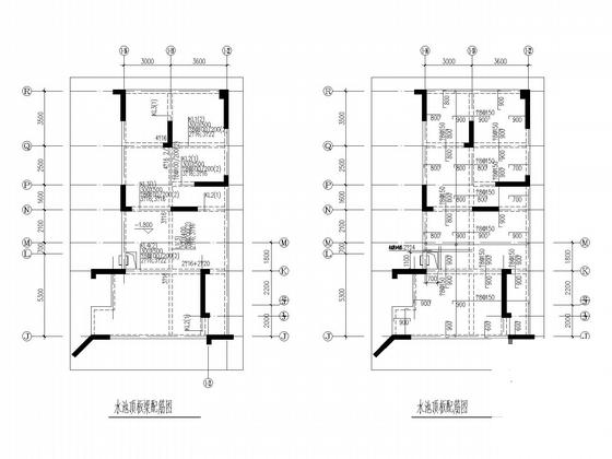 24层剪力墙住宅楼结构CAD施工图纸(桩基础)(地下室顶板) - 5