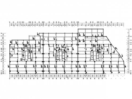 平屋顶22层商住楼框剪结构CAD施工图纸(平面布置图) - 1